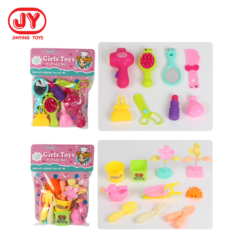 Juego de simulación de los niños casa joyería jardín cepillo de dientes serie juego interactivo chica Regalo de Cumpleaños puesto de suministro