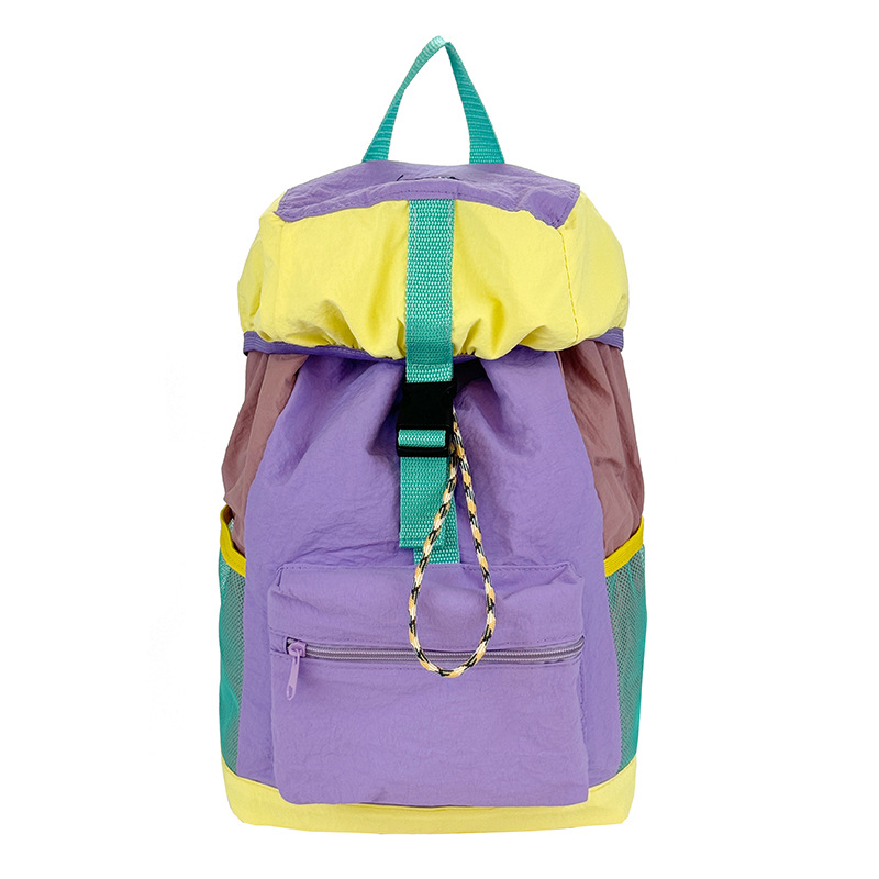 Bolso de viaje simple y casual de gran capacidad 2025 nueva mochila para estudiantes con cordón Mochila para niños de moda coreana