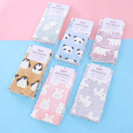 跨境 新款卡通印花小毛巾多功能居家洗碗布厨房抹布吸水速干代发