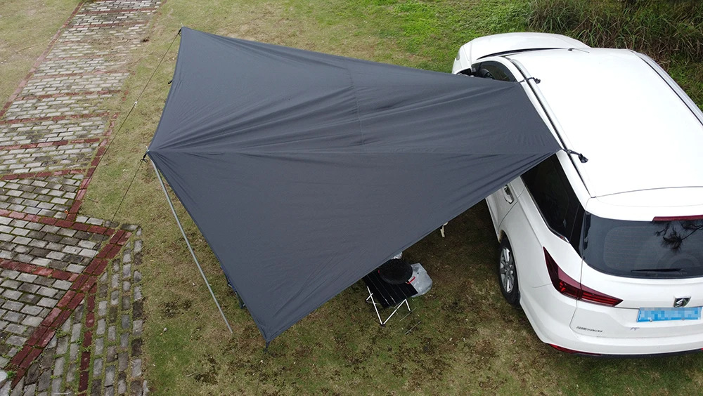 Car Side Canopy Tent Suv Black Glue Sunscreen Sunshade for Road Trips Outdoor Picnic Portable Universal Car Side Tent