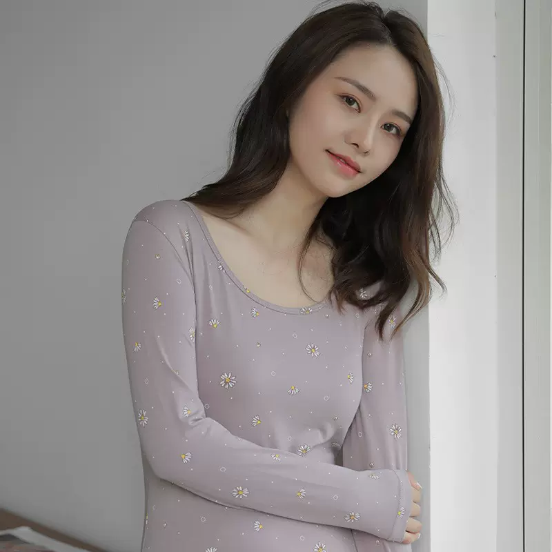 秋衣秋裤女纯棉套装少女学生棉毛衫纯棉线衣线裤打底保暖内衣薄款