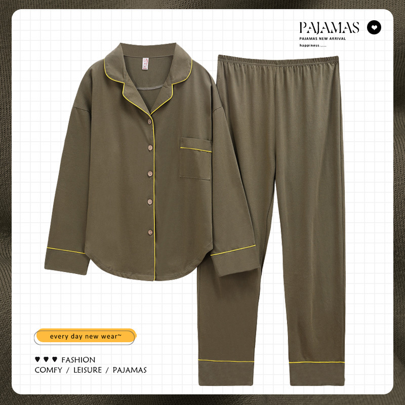 2024 pijamas de estilo nuevo para mujer primavera y otoño manga larga estilo delgado otoño e invierno servicio a domicilio novias y hermanas