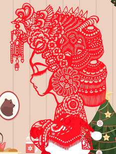 Peking Opera Handmade Facial Makeup Paper-Cut Finished Products, Opera Handmade Art Character Carving Works, Folk Paper-Cut Paper-Cut Paintings