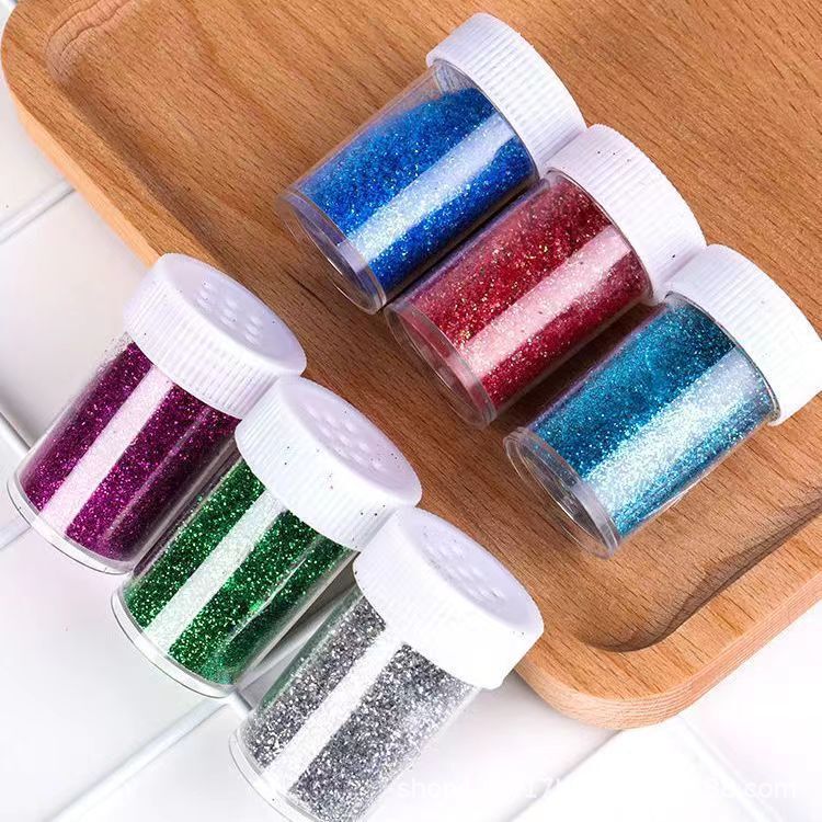 Factory direct environmental protection glitter powder diy children's handmade pet material flash powder 20g bottled gold and silver powder wholesale