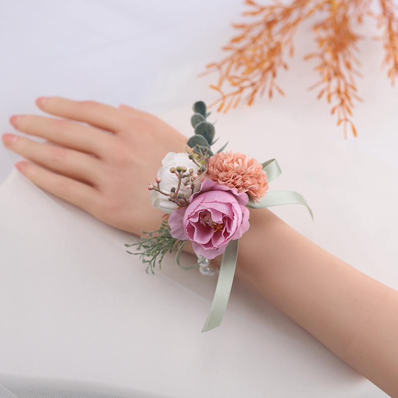 森系婚礼胸花新郎新娘结婚伴娘手腕花父母家人全套襟花嘉宾胸针|undefined