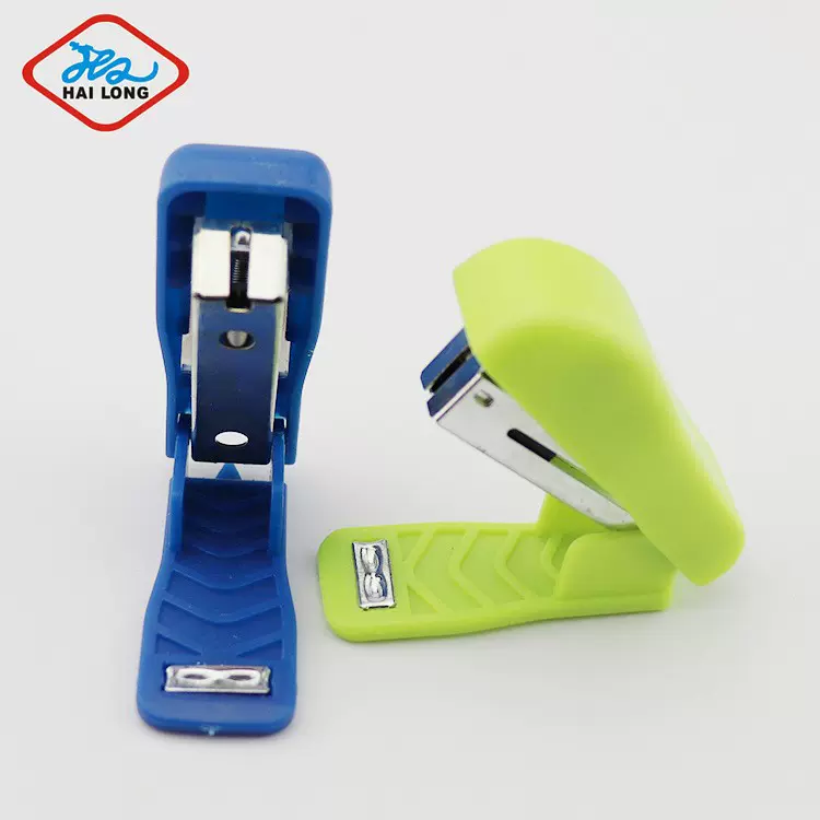 厂家直供HAILONG订书机办公用品装塑料HL-214彩色订书机