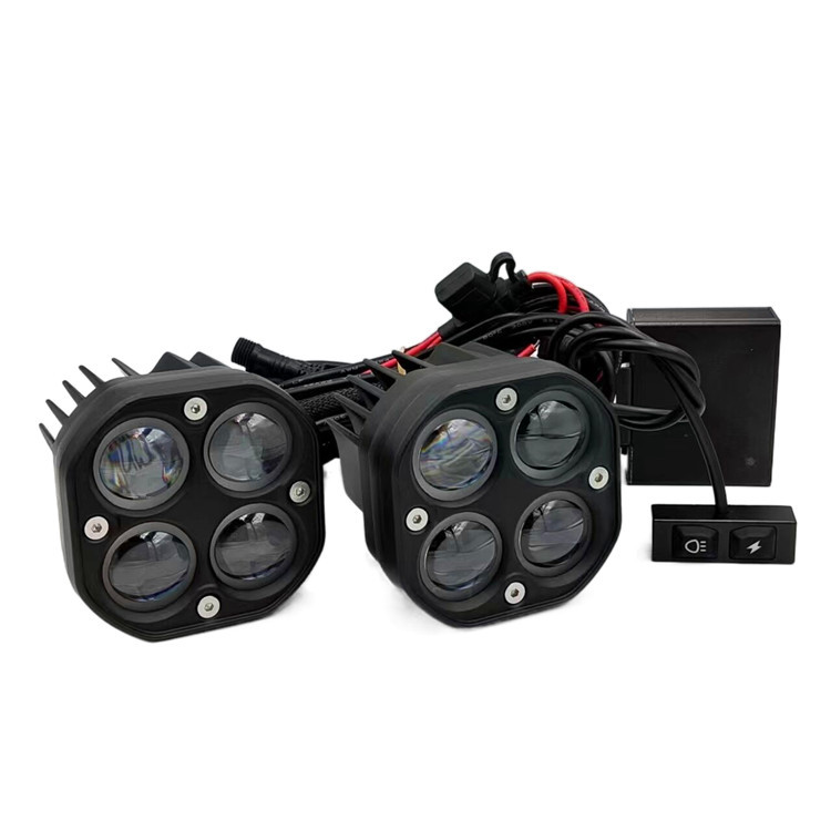 Cross-border Car Front Bumper Light Modified Roof Light Clover Spotlight Motorcycle LED Super Bright Headlight Strong Light