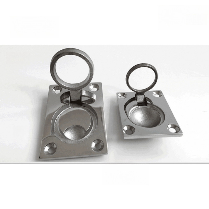 316不锈钢地板锁扣甲板箱盖手环48x38mm五金游艇快艇飞艇配件