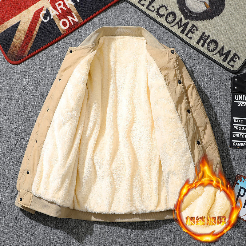 코튼 패딩 재킷 남자 겨울 다이아몬드 코튼 패딩 옷 느슨한 미국 스타일 인스 빈티지 야구 세트 커플의 코튼 패딩 코트 기모 두꺼운 재킷