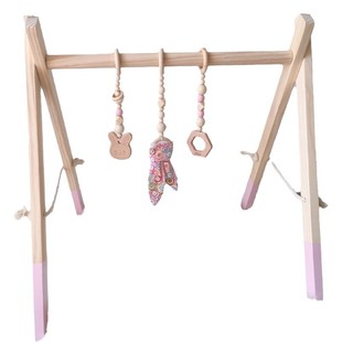 Cross-border Ins Decoration Nordic Style Children's Toy Wooden Fitness Equipment Ornaments Newborn Baby Baby Fitness Rack