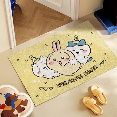 Cartoon Jiikawa Entrance Mat, Silk Avtomobil döşəmə paspasları
