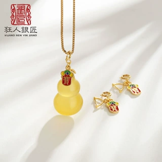 S925纯银吊坠扣头国风沙金复古对夹款翡翠佛公平安扣手串吊坠项链