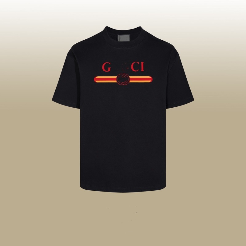 GU ジャンクション ハイバージョン 25SS 新文字 ダブルGプリント ウォッシュ加工 メンズ レディース 半袖Tシャツ 万能|undefined