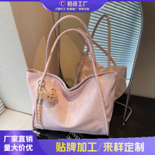 外单托特包女大容量2025新款简约百搭夏季单肩包休闲大学生通勤包