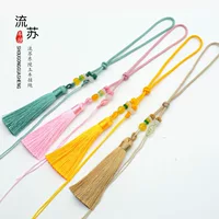 Wenwan подвеска этнический стиль ручной работы, небольшая круглая веревка, веревка, веревка, веревка, бисер, хрустальная изумрудная кисточка