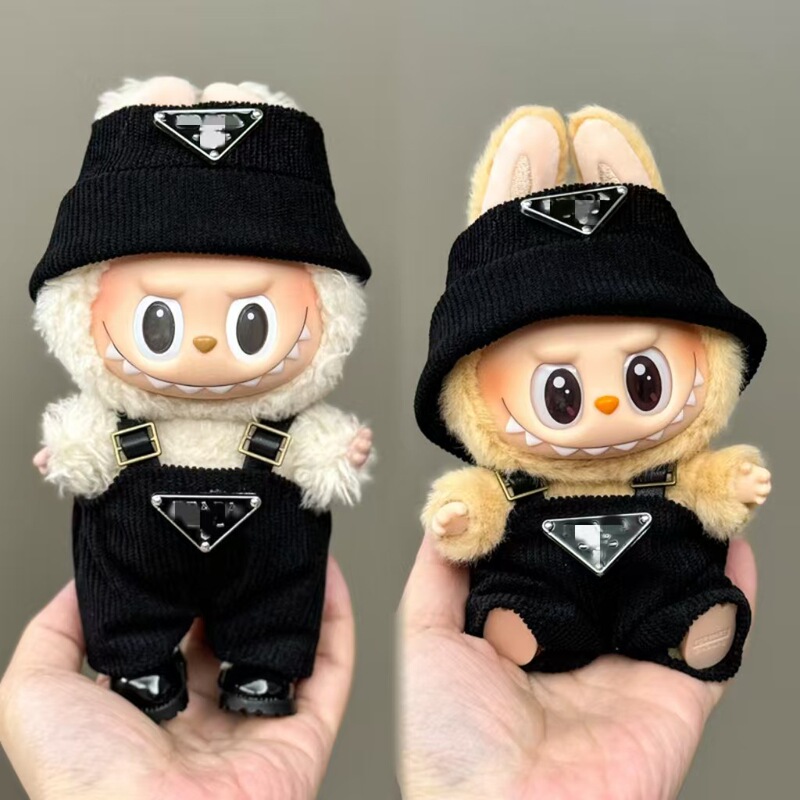 【衣類のみ】ラブブ labubu ベビー服 17cm ペンダント 1代目・2代目 ビニールぬいぐるみ 服セット|undefined