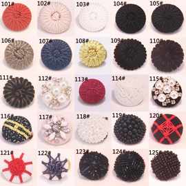 纯手工编织纽扣手工串珠纽扣珍珠花朵扣毛衣大衣装饰大扣时尚