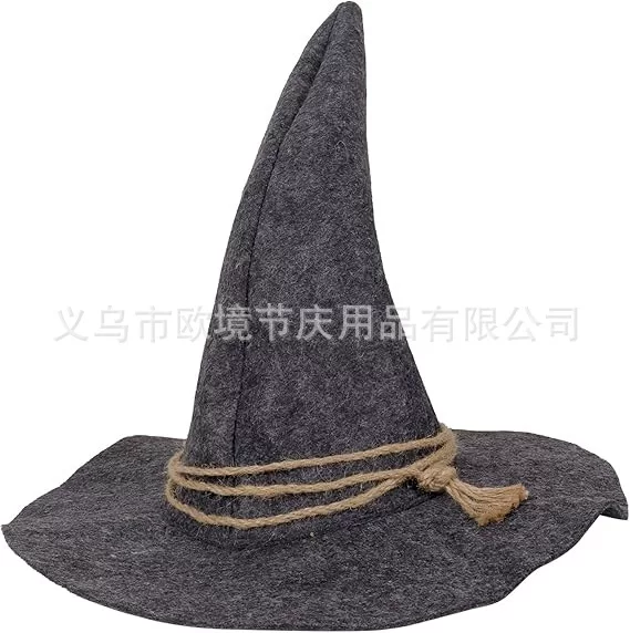 Halloween Wizard Hat Gray Scarecrow Hat Scarecrow Costume Novelty Cosplay Accessories Christmas Dance Party