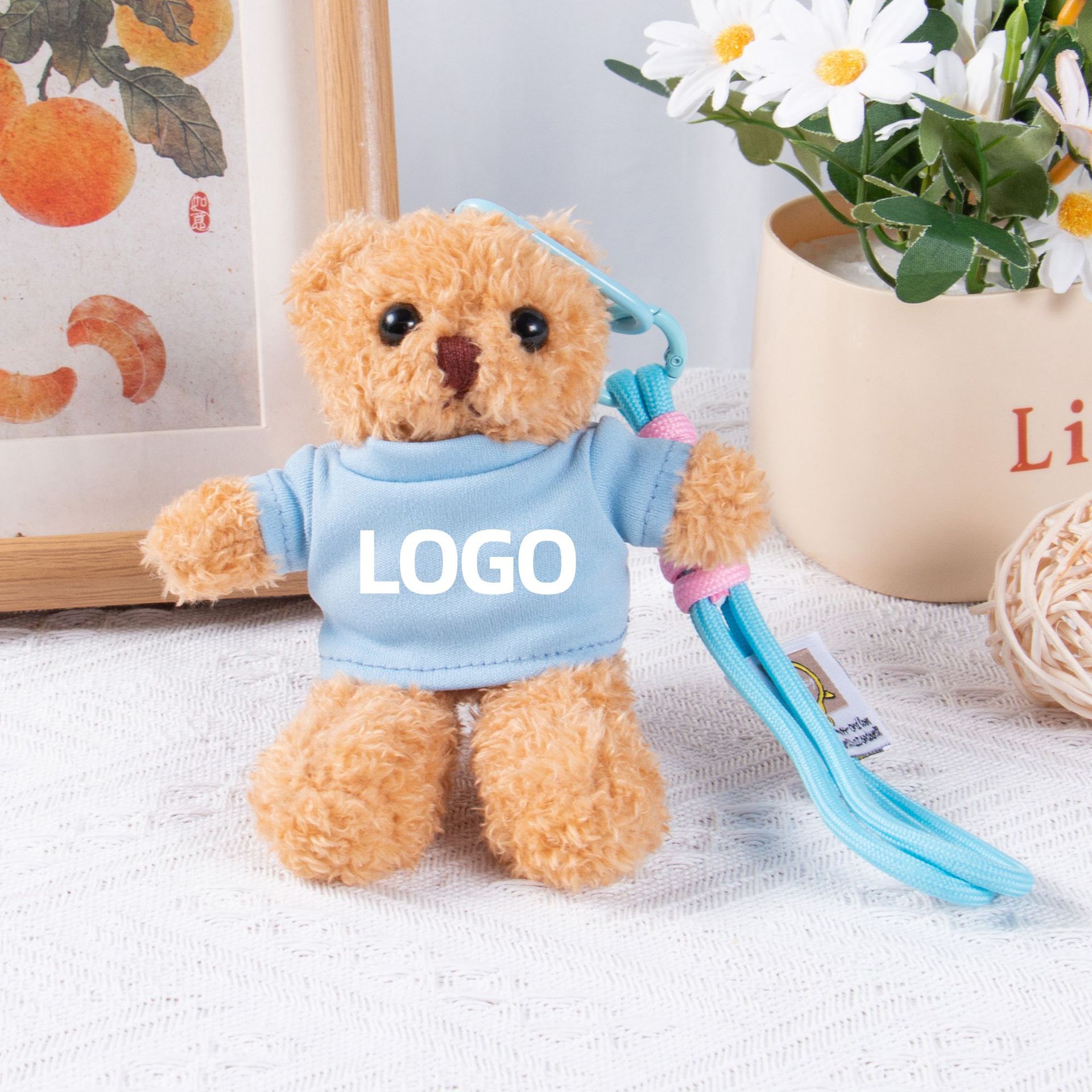 Teddy Bear Keychain Colgante Bolsa accesorios de ropa impresa LOGO vestido Teddy Teddy Doll juguetes de peluche