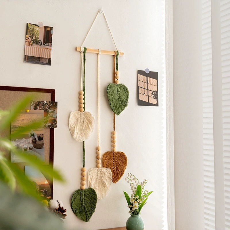 Четыре цвета листьев настенный гобелен ручной работы