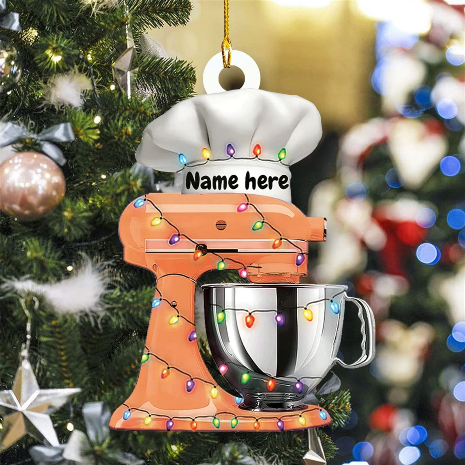 Colgante de Navidad transfronterizo creativo decoración de cocina licuadora colgante de árbol de Navidad decoración acrílica para el hogar