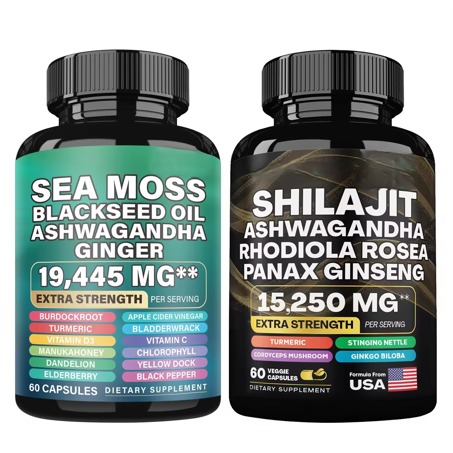 海苔黑籽油海藻胶囊Sea Moss Capsule SHILAJIT Capsules贴 牌