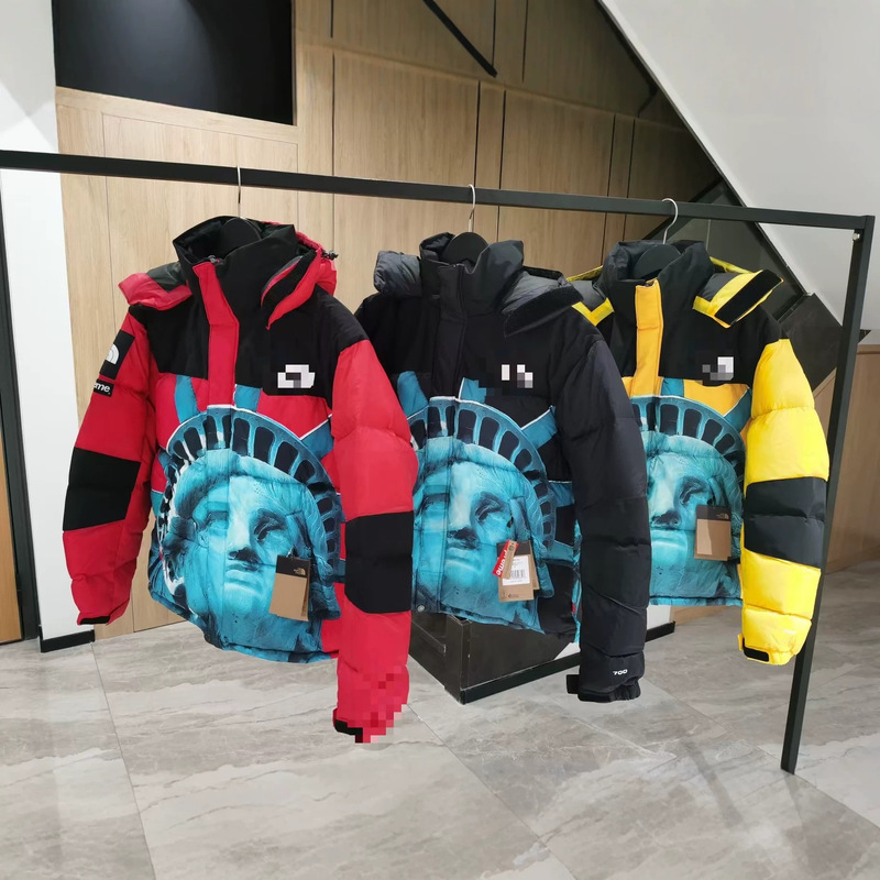 Cross-border North Face Statue of Liberty Fluffy Down Jacket for Men and Women, Trendy, Warm, Casual, Versatile Coat Cross-border North Face Statue of Liberty Fluffy Down Jacket for Men and Women, Trendy, Warm, Casual, Versatile Coat