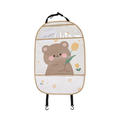 back anti-kick pad leather easy-to-clean: Chair back anti-kick pad - tulip-bear-large-anti-kick-pad