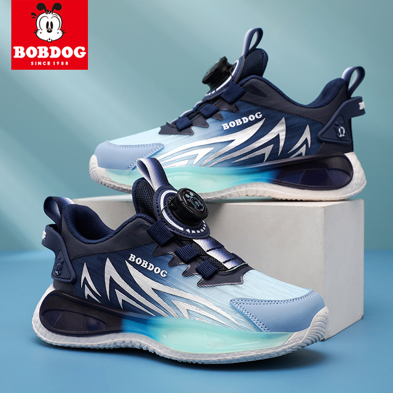 Zapatos para niños de primavera y otoño, zapatos deportivos impermeables de cuero para niños de 6 - 12 años de edad, zapatos de balón rotativos