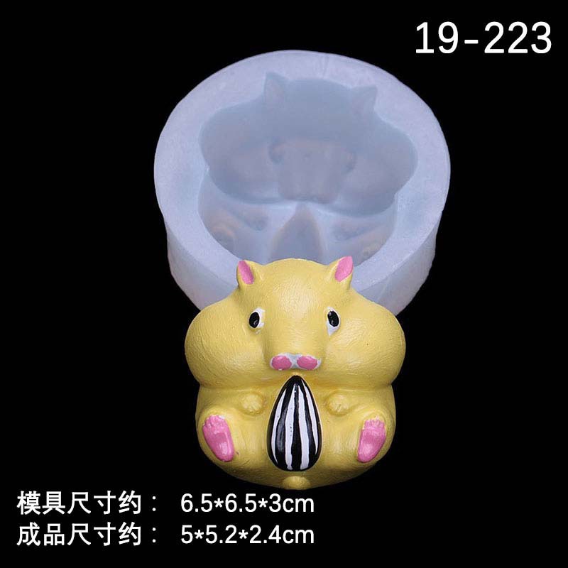 Fresa ratón aromaterapia yeso molde de silicona queso melón semillas hámster DIY material coche montado incienso expansión yeso