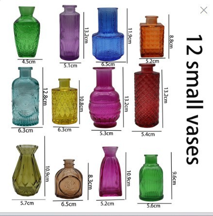 Juego de jarrones pequeños populares de Amazon, jarrones de estilo europeo para arreglos florales, decoración de alta gama para sala de estar y cocina