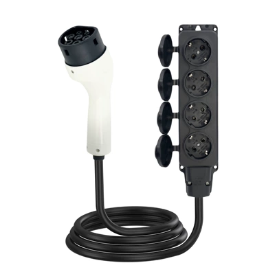 European Standard V2L Adapter for Electric Vehicle External Power Output, Suitable for Byd (Elektrikli avtomobil şarj stansiyaları) - european-standard-assembled-model-3meuropean-version4-position-power-strip