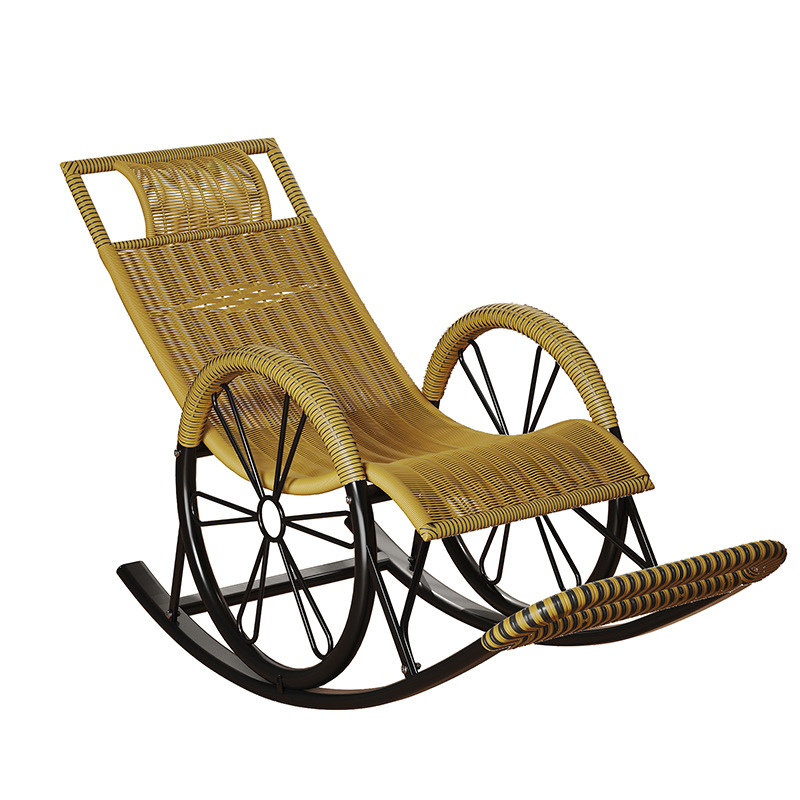 silla mecedora silla de balcón para adultos silla de almuerzo relajante silla de caña para personas mayores silla mecedora perezosa respaldo