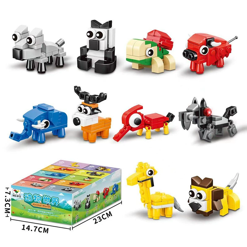 Конструктор в стиле LEGO, игрушка-динозавр, мелкие детали, капсульная игрушка, подарок на день рождения