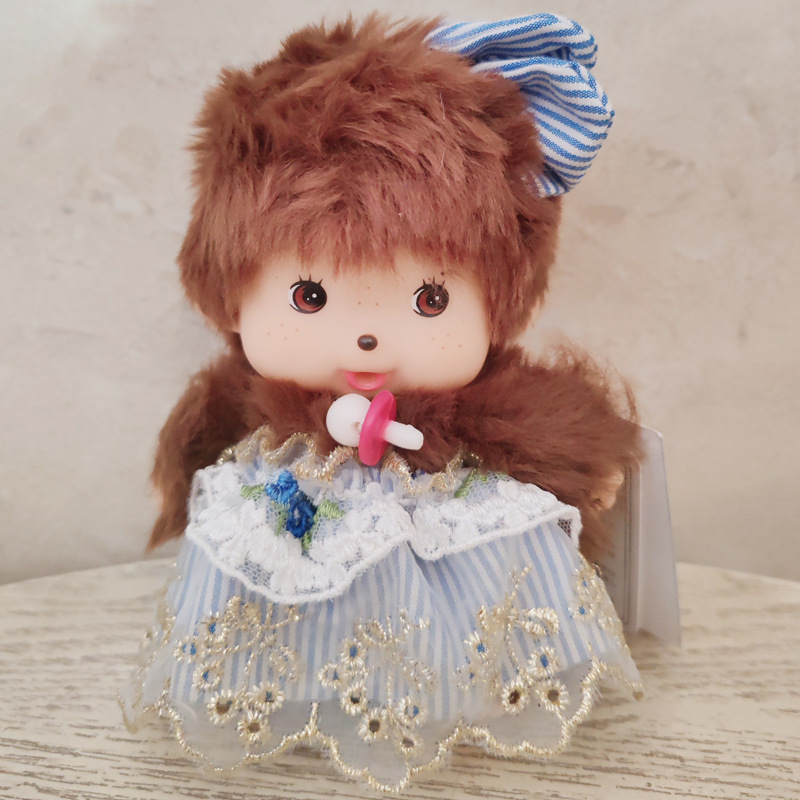 Monchic mengqiqi15CM pequeño vestido muñeca de felpa colgante bolso colgante producto transfronterizo buen producto nuevo producto