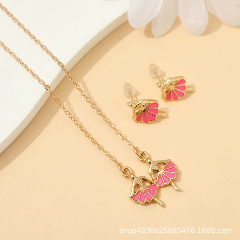 Set for princess, cute necklace and earrings, jewelry