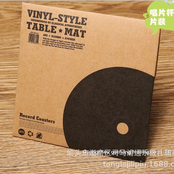 Venta caliente transfronteriza redonda antideslizante de silicona máquina récord montaña Vintage vinilo CD pad placa almohadilla de aislamiento seis piezas