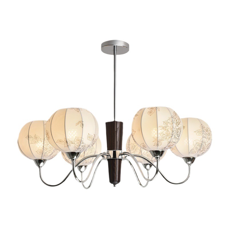 Araña de sala de estar de tela francesa Lámpara de restaurante retro americano Lámpara de estilo crema de alta calidad Lámpara antigua Lámpara de dormitorio principal cálido