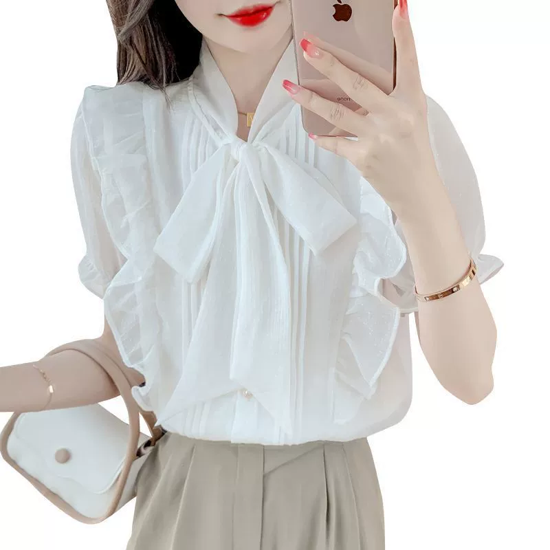 Belt with bow, summer universal shirt, western style