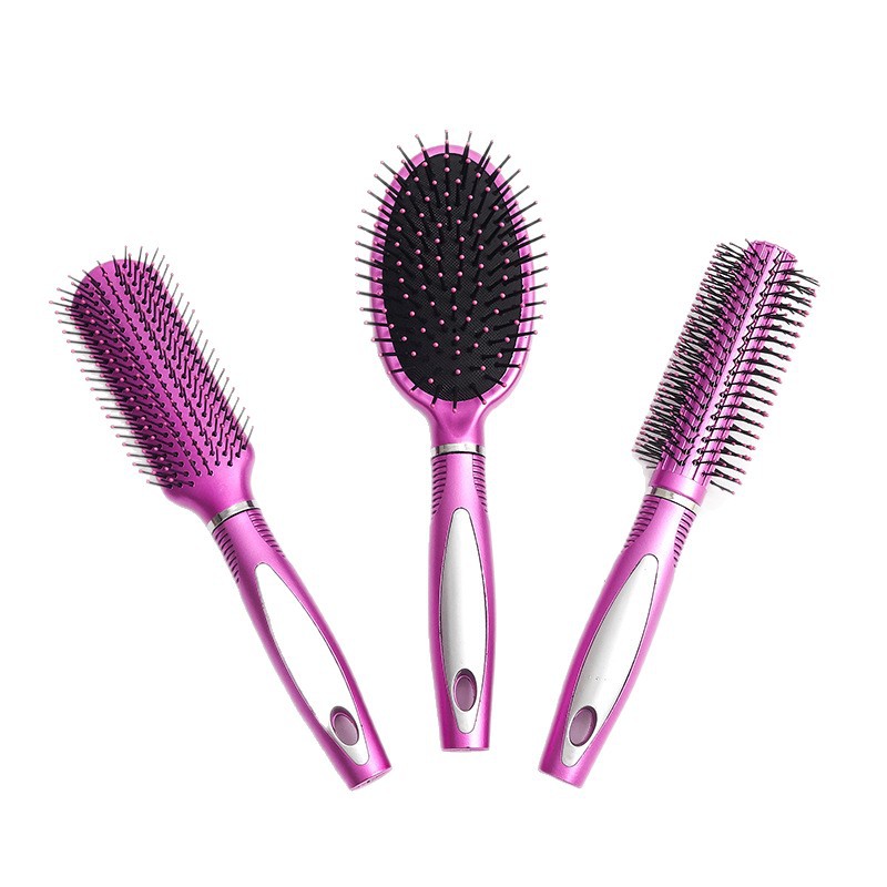 Rosa roja cojín de aire peine mujer traje de plástico bolsa de aire peine rizador de pelo peine cabeza del cuero cabelludo costilla masaje peine