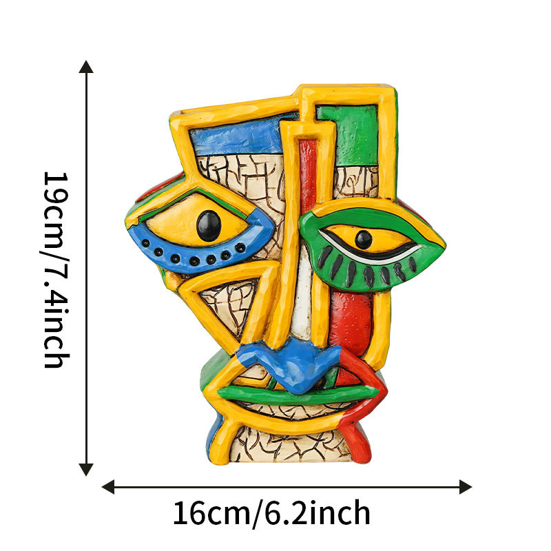  e-commerce for magic color abstract face resin flower pot modern art creative living room ins wind potted plant ornaments