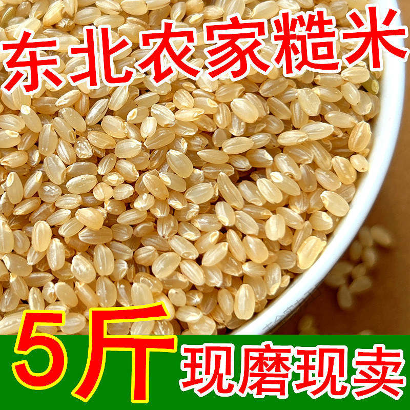 东北糙米 5斤新米黑龙江粳糙米粗粮农家自产玄米健身五谷杂粮