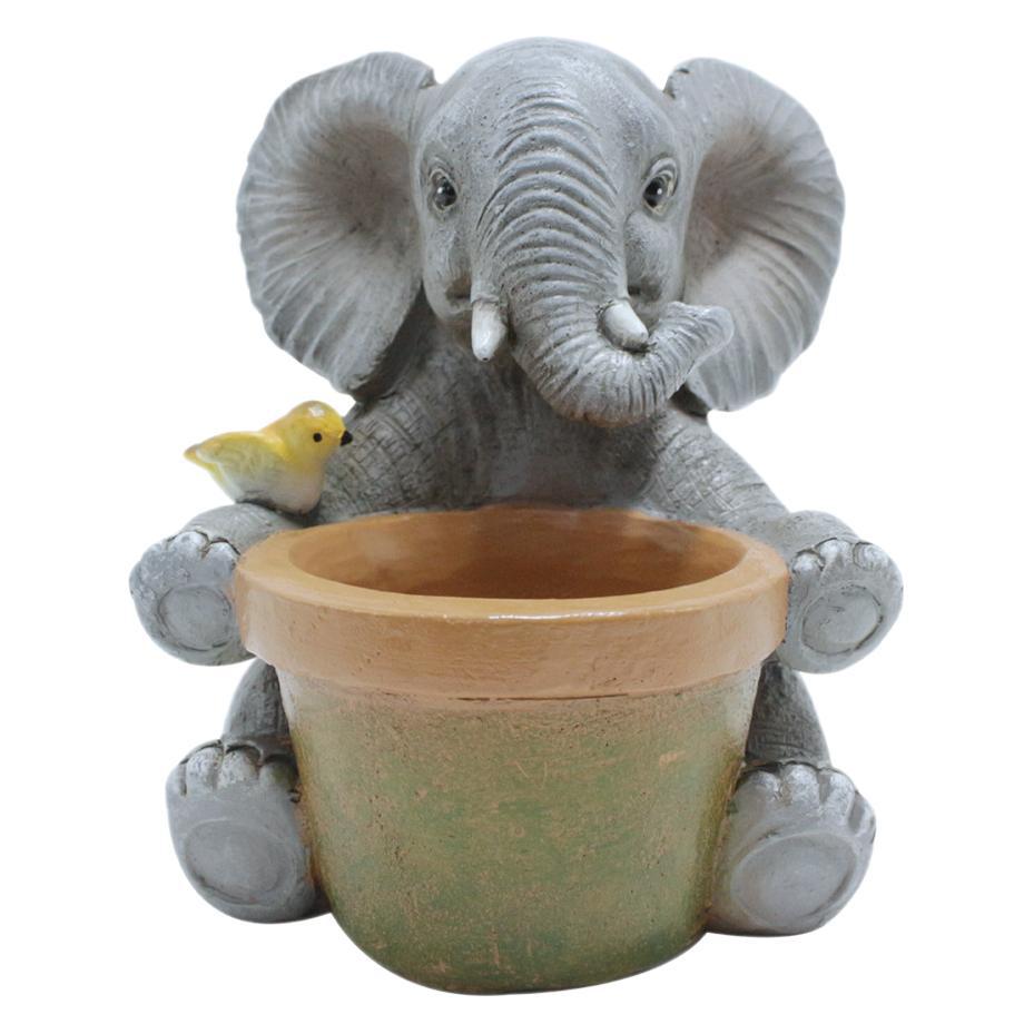  new cartoon elephant garden small flowerpot resin desktop succulent plant planting container home decoration now