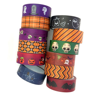 Wholesale on Aliexpress: Cartoon Halloween DIY Decorative Stationery, Colorful Journaling Washi Tape, Holiday Limited Edition