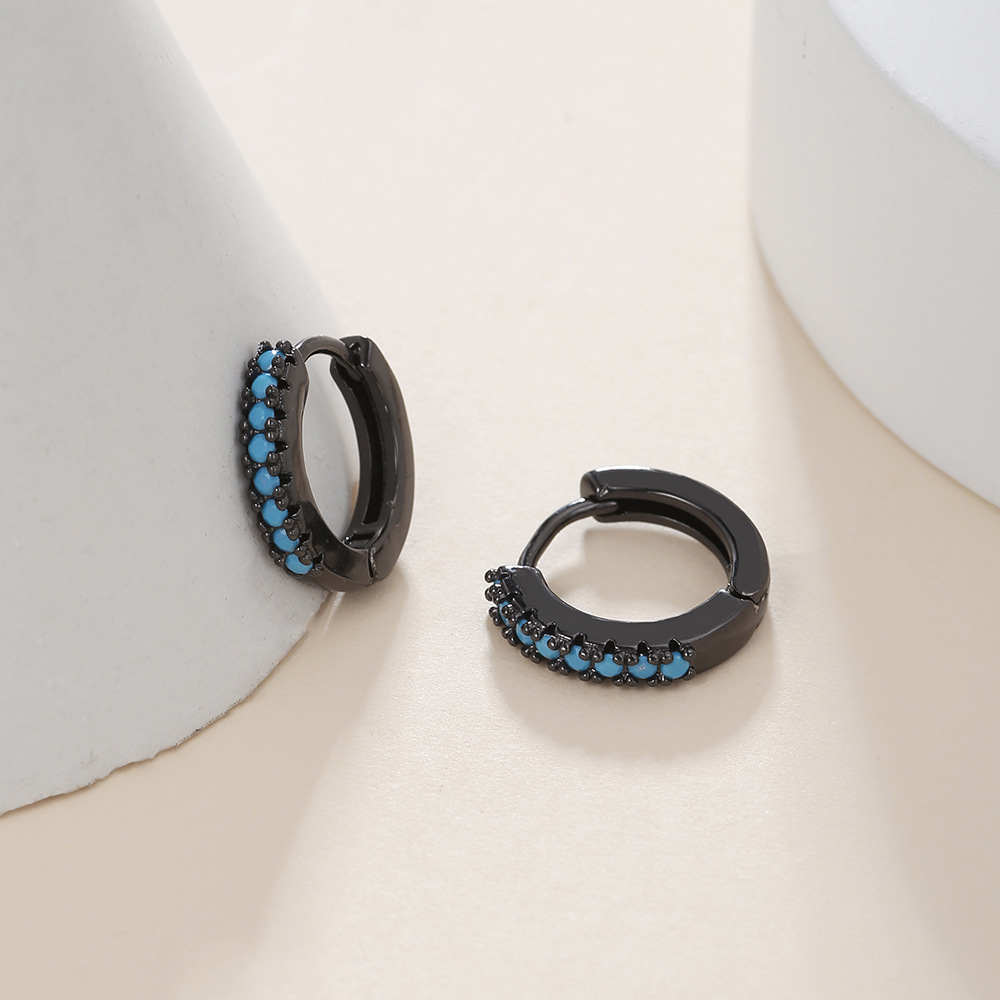 Fashion Geometric Copper Plating Zircon Earrings 1 Pair