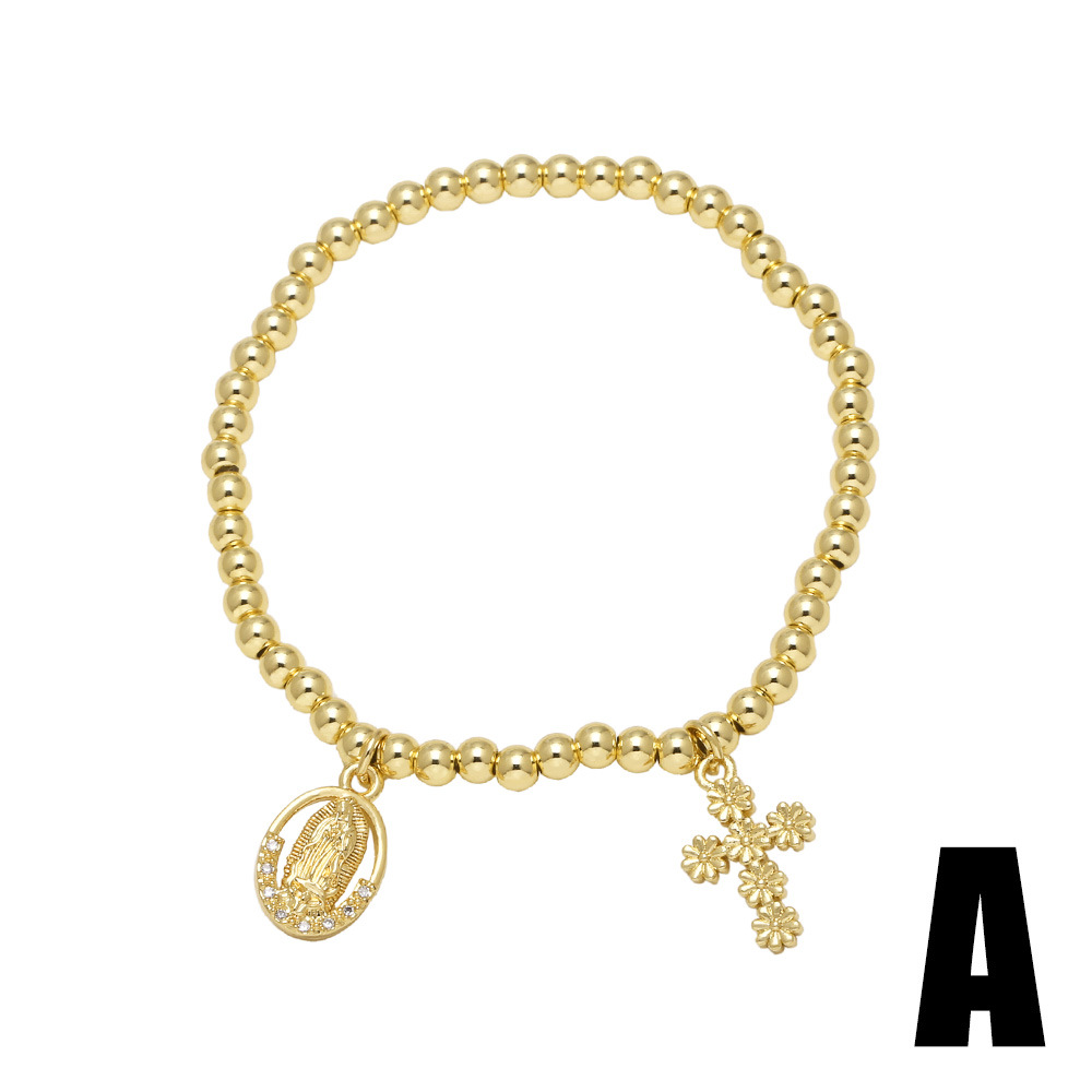 Bracelets Classification Wholesale Jewelry Vintage Style Classic Style Starfish Hippocampus Heart Shape Copper 18K Gold Plated Plating Ball Chain Bracelets