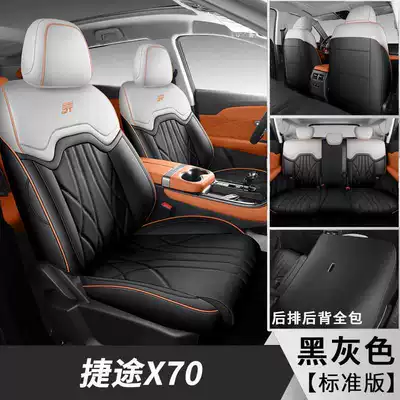 car seat cushions, all-season – Modelə uyğun (Original) oturacaq örtükləri - black-and-gray-five-seater-standard-version-note-the-model-year