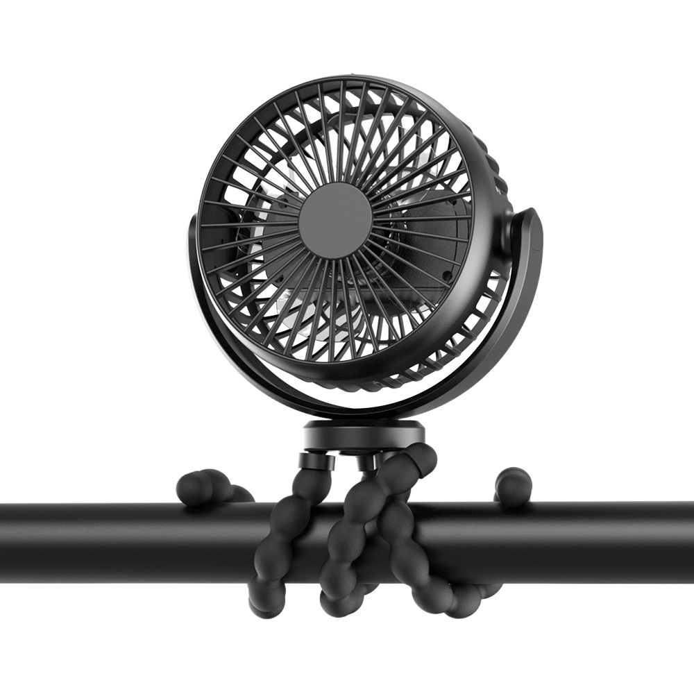 Mini ventilador portátil USB para cochecito de bebé, diseño de pulpo multifuncional silencioso para exteriores