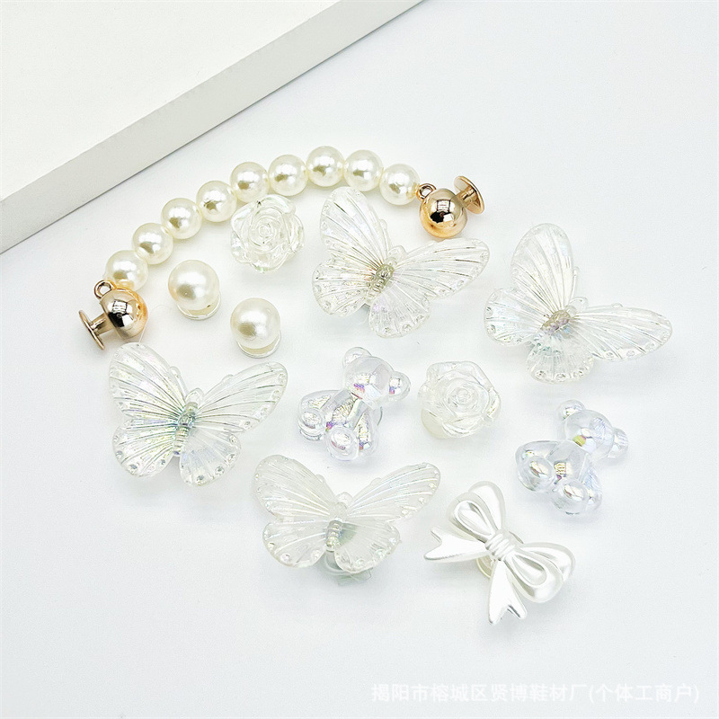 クロスボーダー 2025 下駄靴花装飾アクセサリー PVC ソフトプラスチック DIY 靴バックル卸売工場直接供給|undefined