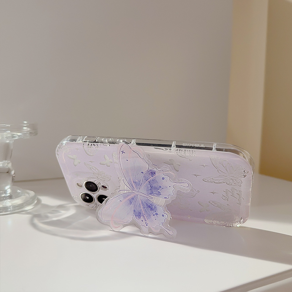 Acuarela mariposa 15 para iphone13 funda para teléfono móvil de Apple 16 transparente 11 soporte de airbag 14promax suave
